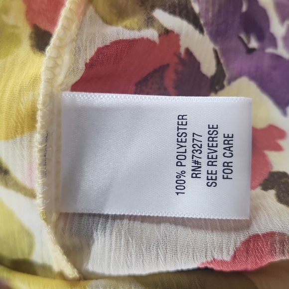 Apt 9 yellow floral top with elegant cascading top in size XL - Picture 6 of 7